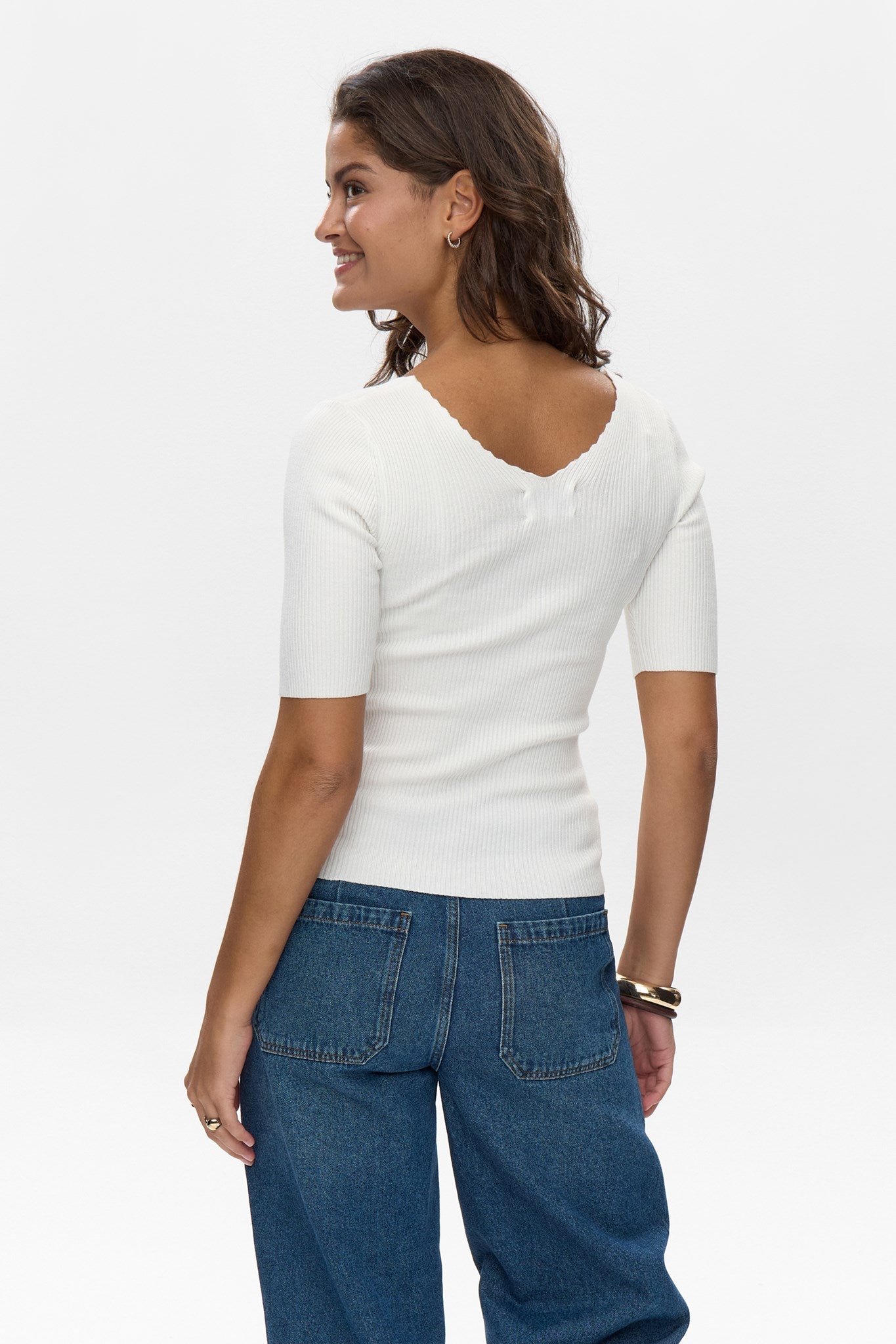 NUAYELET SS PULLOVER CROPPED - Cloud Dancer