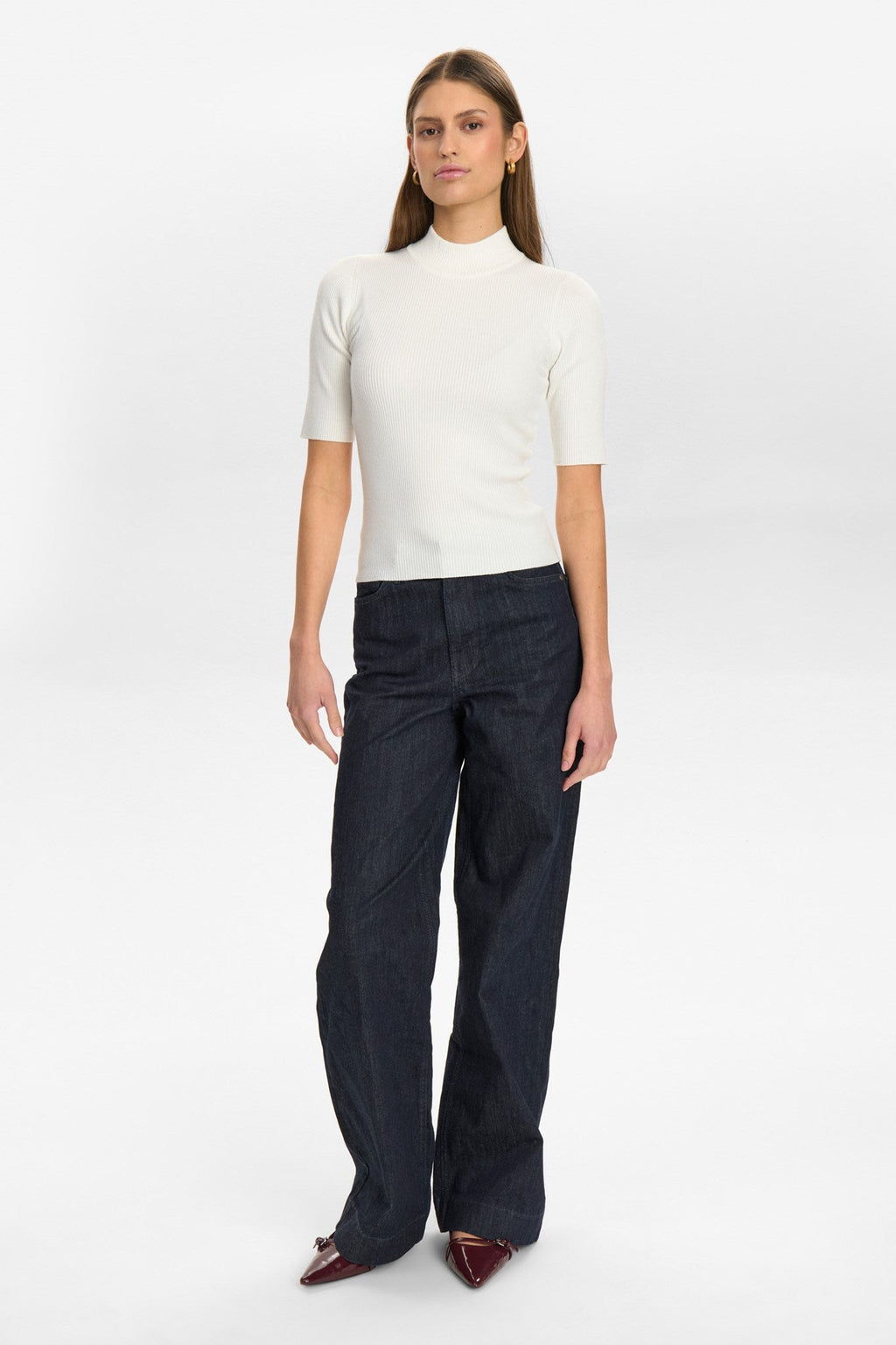 NUBIA SS PULLOVER CROPPED - Cloud Dancer