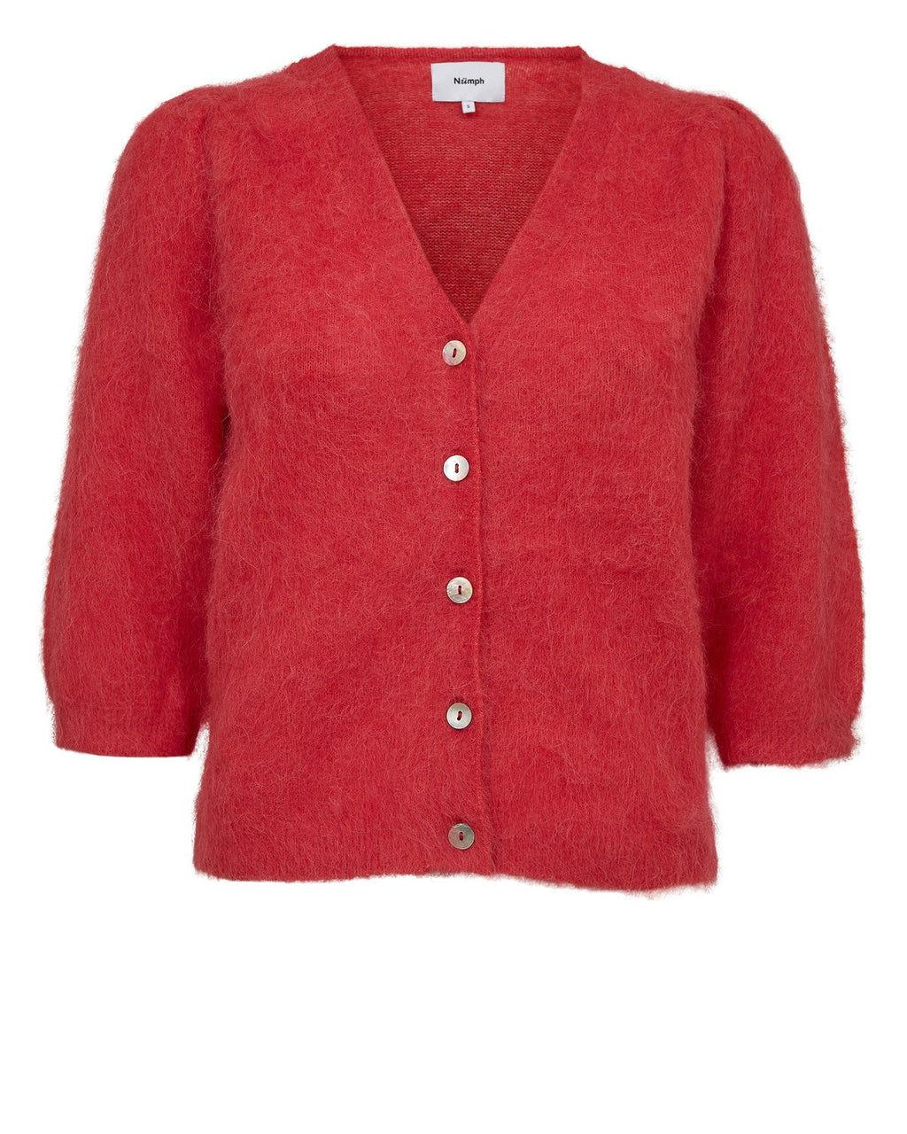 NUSURI BRUSHED SS CARDIGAN - Fiery Red