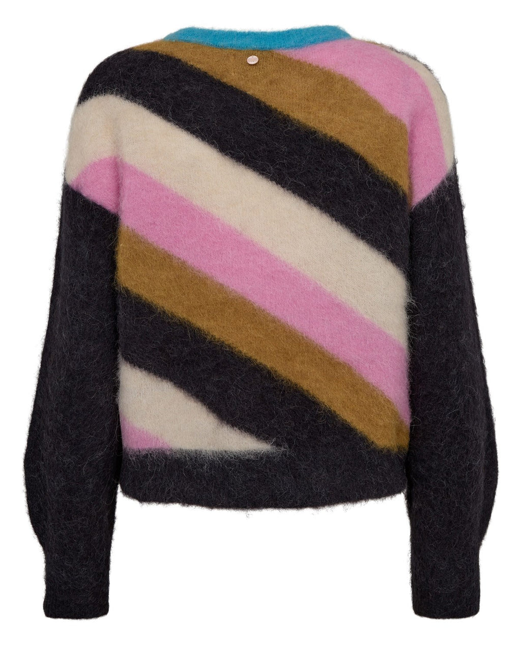 NUSURI MULTI STRIPE PULLOVER  - Obsidian