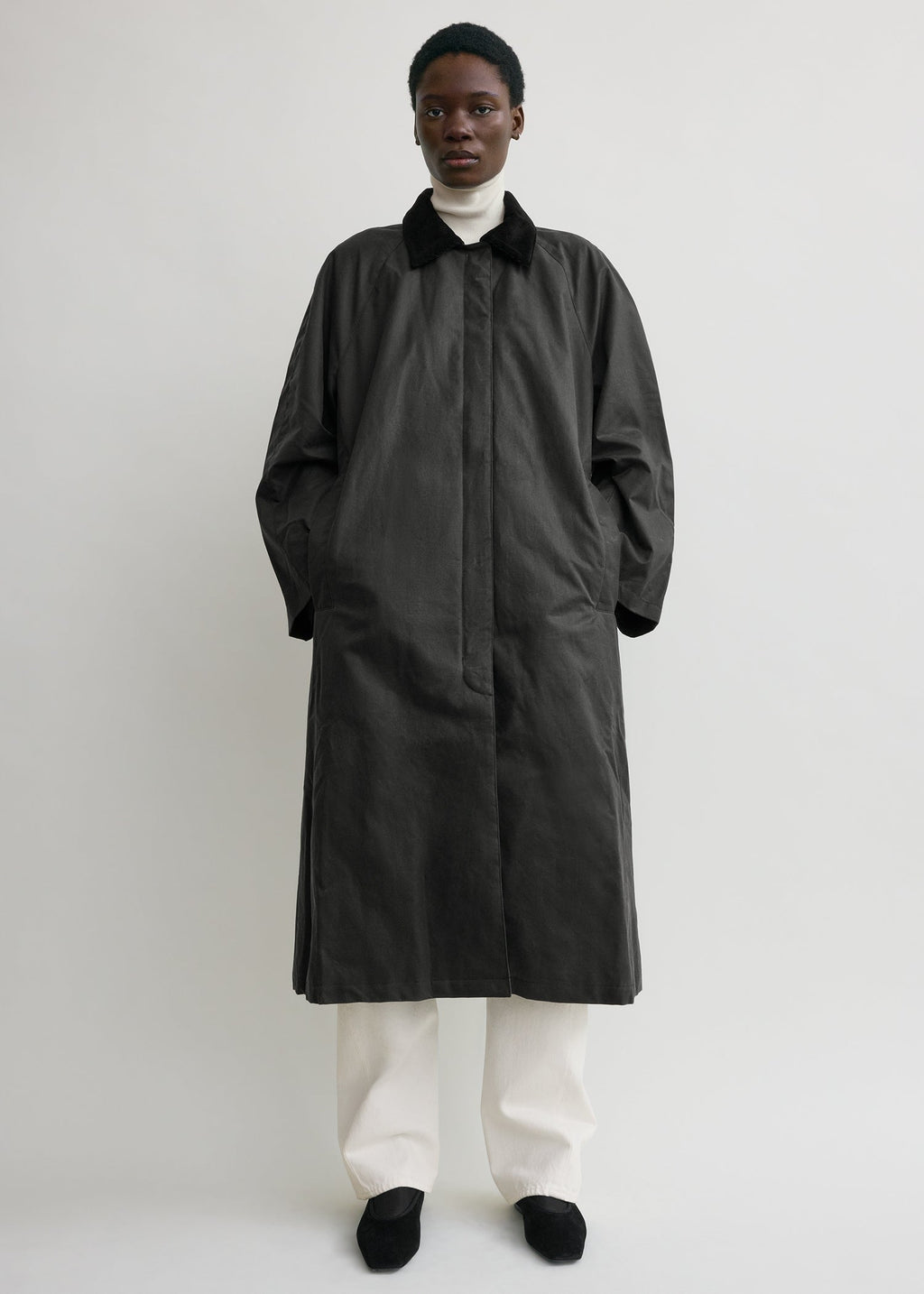 Country coat washed black